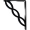 Ekena Millwork Loera Wrought Iron Bracket, (Triple center brace), Powder Coated Black 2"W x 5 1/2"D x 8"H BKTM02X05X08TLO - alternate 5